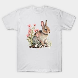 Hare with flowers T-Shirt